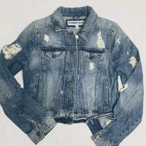 Express distressed jean jackets S